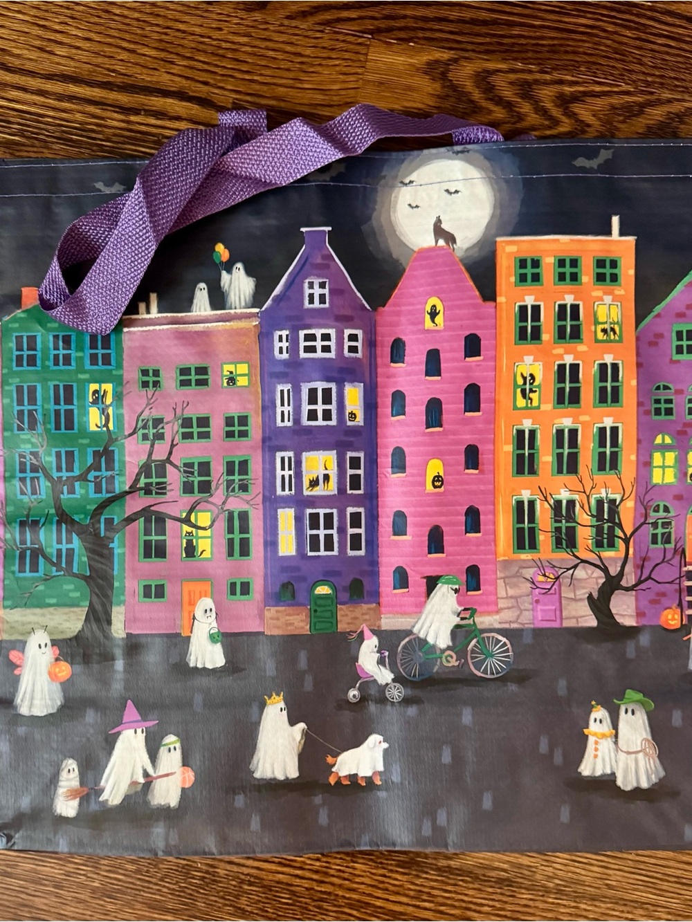 Homegoods TjMaxx Marshalls Reusable Tote Halloween Ghost Town